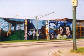 [photo, Murals on a sunny day, near Hanover St., Baltimore, Maryland]