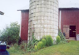 [photo, Barn and grain silo near Keysville, Carroll County, Maryland]
